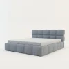 Łóżka Tapicerowane|Łóżka| Łóżko tapicerowane boucle szaroniebieskie CELINE 180x200 cm