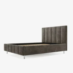 inny Łóżko tapicerowane brązowe STELLA ALTO 180x200 cm