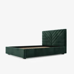 Łóżka Tapicerowane|Łóżka|inny Łóżko tapicerowane ciemnozielone NICOLA CORTO 180x200 cm