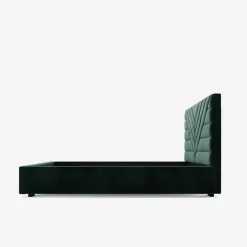 inny Łóżko tapicerowane ciemnozielone NICOLA CORTO 140x200 cm