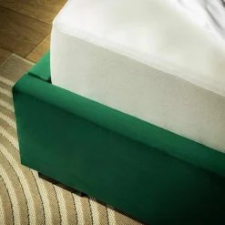 inny Łóżko tapicerowane ciemnozielone VIVIANE CORTO 160x200 cm