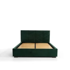 inny Łóżko tapicerowane ciemnozielone VIVIANE CORTO 160x200 cm