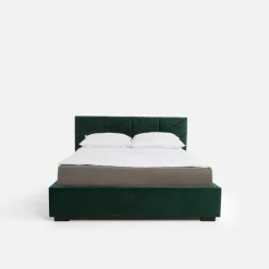 Łóżka Tapicerowane|Łóżka|inny Łóżko tapicerowane ciemnozielone VIVIANE CORTO 180x200 cm