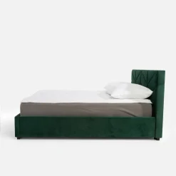 Łóżka Tapicerowane|Łóżka|inny Łóżko tapicerowane ciemnozielone VIVIANE CORTO 180x200 cm