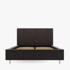 Łóżka Tapicerowane|Łóżka| Łóżko tapicerowane czarne DOMENICA ALTO 140x200 cm