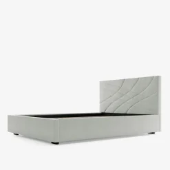 Łóżka Tapicerowane|Łóżka|inny Łóżko tapicerowane jasnobeżowe ARIA CORTO 160x200 cm