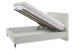 Łóżko tapicerowane jasnoszary CANDO FULL ŁÓŻKO 160x200 cm