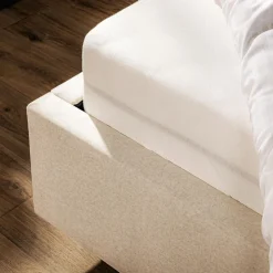 Łóżka Tapicerowane|Łóżka|inny Łóżko tapicerowane kremowe LAURA ALTO 140x200 cm