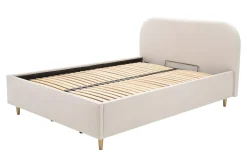 Łóżka Tapicerowane|Łóżka| Łóżko tapicerowane na złotych nogach SANTADI 160x200 cm