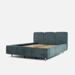 Łóżka Tapicerowane|Łóżka|inny Łóżko tapicerowane niebieskie ERICA ALTO 140x200 cm