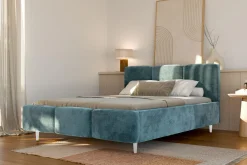 Łóżka Tapicerowane|Łóżka|inny Łóżko tapicerowane niebieskie ERICA ALTO 180x200 cm