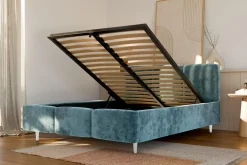 Łóżka Tapicerowane|Łóżka|inny Łóżko tapicerowane niebieskie ERICA ALTO 180x200 cm