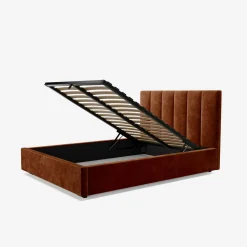 inny Łóżko tapicerowane pomarańczowe SOFIA CORTO 180x200 cm