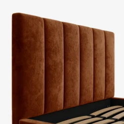 inny Łóżko tapicerowane pomarańczowe SOFIA ALTO 160x200 cm