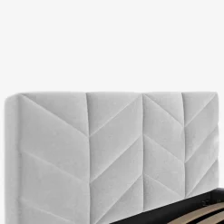 inny Łóżko tapicerowane popielate VIVIANE CORTO 140x200 cm