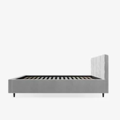 Łóżka Tapicerowane|Łóżka|inny Łóżko tapicerowane popielate VIVIANE ALTO 140x200 cm