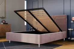 inny Łóżko tapicerowane różowe KARINA ALTO 180x200 cm