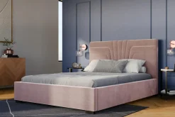 Łóżka Tapicerowane|Łóżka|inny Łóżko tapicerowane różowe KARINA CORTO 180x200 cm