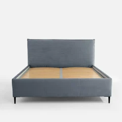 inny Łóżko tapicerowane szare LIVA FULL 160x200 cm