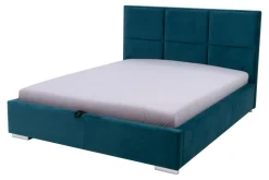 Łóżka Tapicerowane|Łóżka| Łóżko tapicerowane welurowe FABRIZZIO MAXI P 160x200 ze stelażem i pojemnikiem