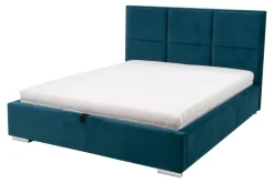 Łóżka Tapicerowane|Łóżka| Łóżko tapicerowane welurowe FABRIZZIO MAXI P 160x200 ze stelażem i pojemnikiem