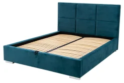Łóżka Tapicerowane|Łóżka| Łóżko tapicerowane welurowe FABRIZZIO MAXI P 160x200 ze stelażem i pojemnikiem