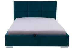 Łóżka Tapicerowane|Łóżka| Łóżko tapicerowane welurowe FABRIZZIO MAXI P 160x200 ze stelażem i pojemnikiem