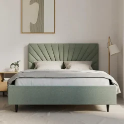 inny Łóżko tapicerowane zielone FELICIA ALTO 180x200 cm