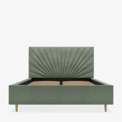 inny Łóżko tapicerowane zielone FELICIA ALTO 180x200 cm