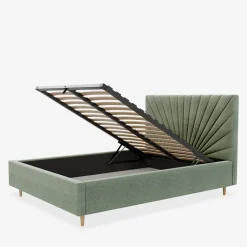 inny Łóżko tapicerowane zielone FELICIA ALTO 180x200 cm