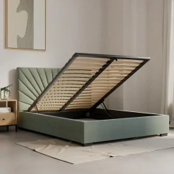 inny Łóżko tapicerowane zielone FELICIA CORTO 180x200 cm