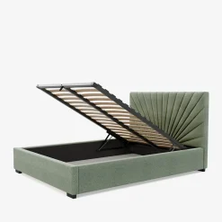 inny Łóżko tapicerowane zielone FELICIA CORTO 180x200 cm
