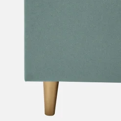 inny Łóżko welurowe miętowe SANTADI 90x200 cm