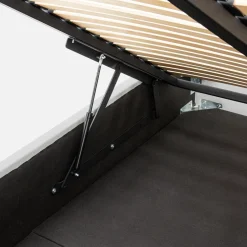 inny Łóżko welurowe szare SANTADI 160x200 cm