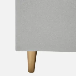 Łóżka Tapicerowane|Łóżka|inny Łóżko welurowe szare SANTADI 180x200 cm