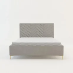 Łóżka Tapicerowane|Łóżka| Łóżko welurowe tapicerowane z pojemnikiem PINO 160x200 cm