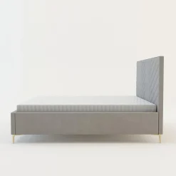 Łóżka Tapicerowane|Łóżka| Łóżko welurowe tapicerowane z pojemnikiem PINO 160x200 cm