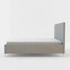 Łóżka Tapicerowane|Łóżka| Łóżko welurowe z pojemnikiem PINO 120x200 cm