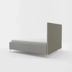 Łóżka Tapicerowane|Łóżka| Łóżko welurowe z pojemnikiem PINO 120x200 cm