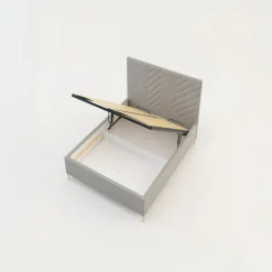 Łóżka Tapicerowane|Łóżka| Łóżko welurowe z pojemnikiem PINO 120x200 cm