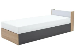 Dzieci LENART Łóżko z materacem i pojemnikiem 90 cm lewe IMOLA