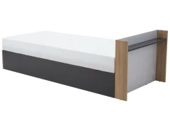 Dzieci LENART Łóżko z materacem i pojemnikiem 90 cm lewe IMOLA