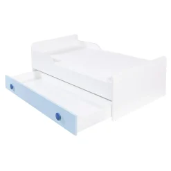 Dzieci Łóżko z materacem niebieskie TOP BABY 80x160