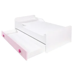 Dzieci Łóżko z materacem różowe TOP BABY 80x160