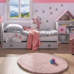 Dzieci Łóżko z materacem szare TOP BABY 80x160