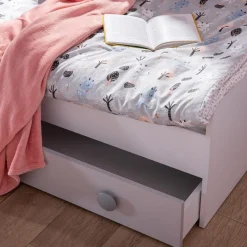 Dzieci Łóżko z materacem szare TOP BABY 80x160