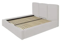 Łóżka Tapicerowane|Łóżka|inny Łóżko z pojemnikiem jasnoszare CHIARA 180x200 cm