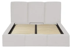 Łóżka Tapicerowane|Łóżka|inny Łóżko z pojemnikiem jasnoszare CHIARA 160x200 cm