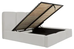 Łóżka Tapicerowane|Łóżka|inny Łóżko z pojemnikiem jasnoszare CHIARA 160x200 cm