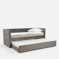 Dzieci inny Łóżko z szufladą do spania ciemnoszare FORTINE 90x200